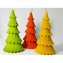 Воскова свічка "Ялинка" Кольорова Воскова свічка "Ялинка" Кольорова