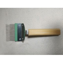 Вилка нержавіюча з гнутою голкою дерев'яна ручка Вилка нержавіюча з гнутою голкою дерев'яна ручка