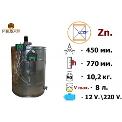 Медогонка 2-х рамкова не поворотна Zn без підставки з ел. приводом 220/12 В