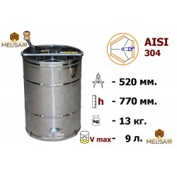 Медогонка 3-х рамкова не поворотна нержавіюча AISI 430