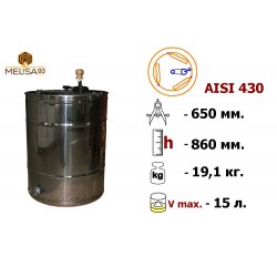 Медогонка 3-х рамкова поворотна нержавіюча AISI 430