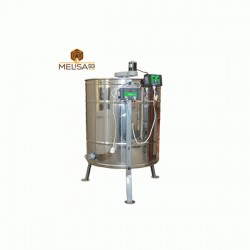 Медогонка 6-ти рамкова поворотна нержавіюча AISI 430 на підставці з електроприводом 220/12 В Медогонка 6-ти рамкова поворотна нержавіюча AISI 430 на підставці з електроприводом 220/12 В