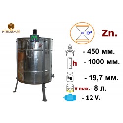 Медогонка 4-х рамкова поворотна нержавіюча AISI 304 на підставці