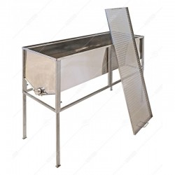 Стіл 1,5м для розпечатування стільників із плоским кошиком FB 0.5 мм, неіржавкий