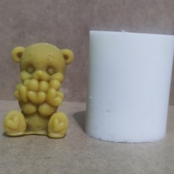 Форма для виготовлення свічок "Ведмедик з сердечками" (висота 80 мм) Форма для виготовлення свічок "Ведмедик з сердечками" (висота 80 мм)