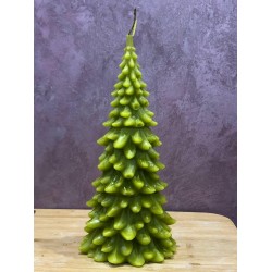 Свічка воскова "Ялинка зелена" велика 175мм